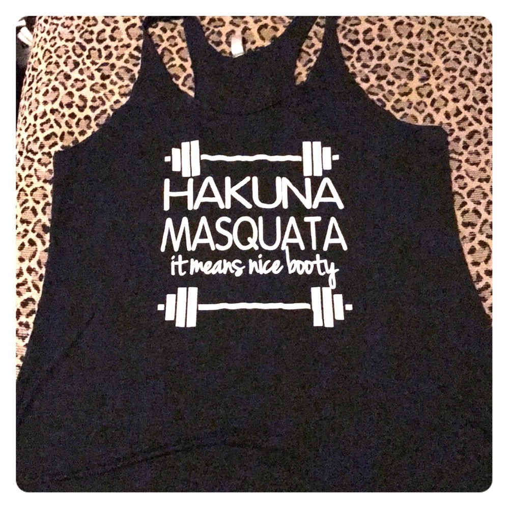 Next Level funny workout tank XXL